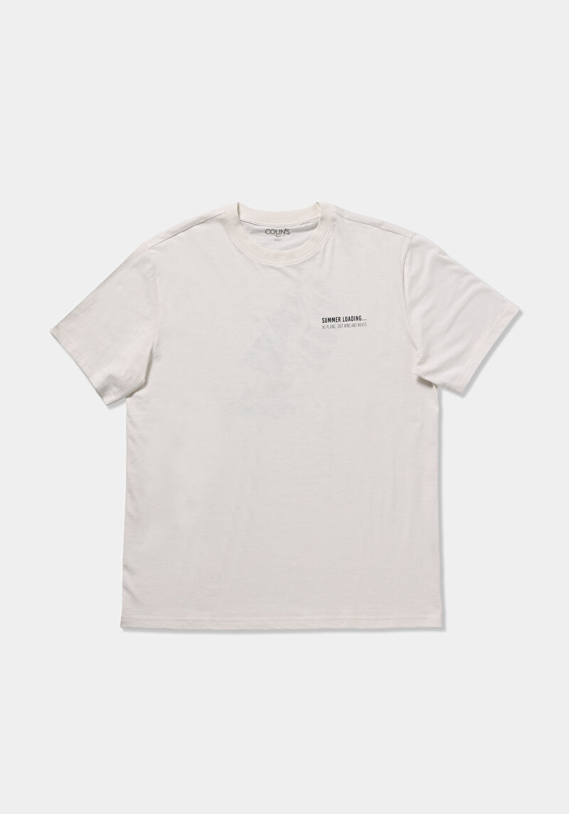 Imagine a Tricou Cu Maneca Scurta De Barbati Alb Comfort Fit  Cl1079374