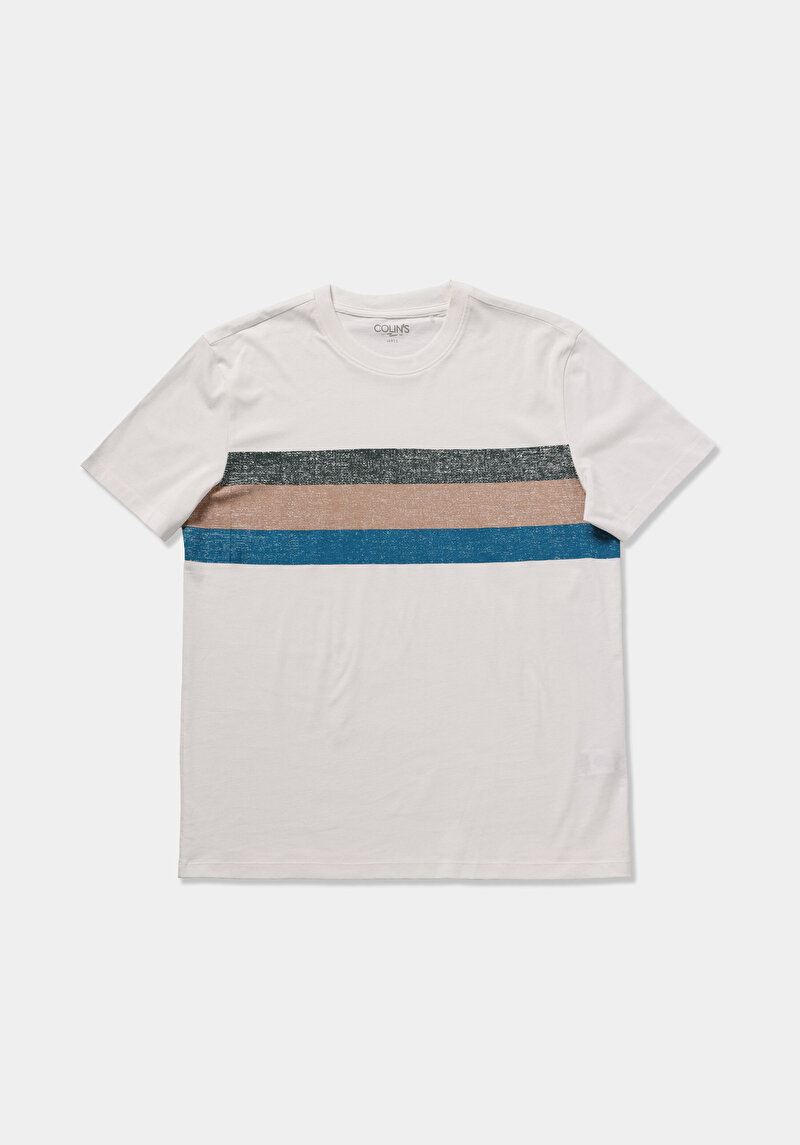 Imagine a Tricou Cu Maneca Scurta De Barbati Alb Regular Fit Cl1079387