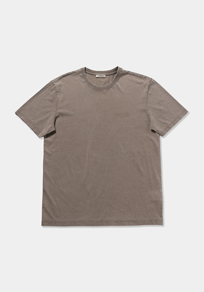 Imagine a Tricou Cu Maneca Scurta De Barbati Bej Regular Fit  Cl1080506