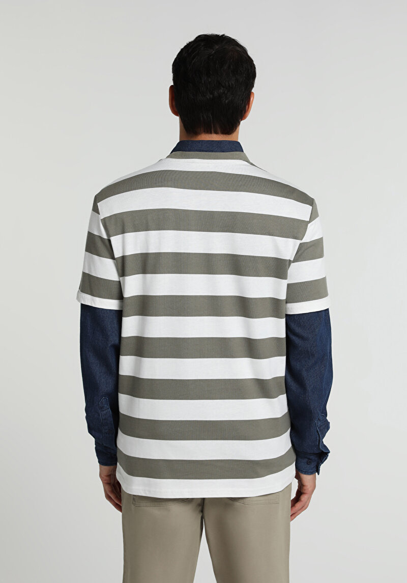 Imagine a Tricou Cu Maneca Scurta De Barbati Alb Regular Fit