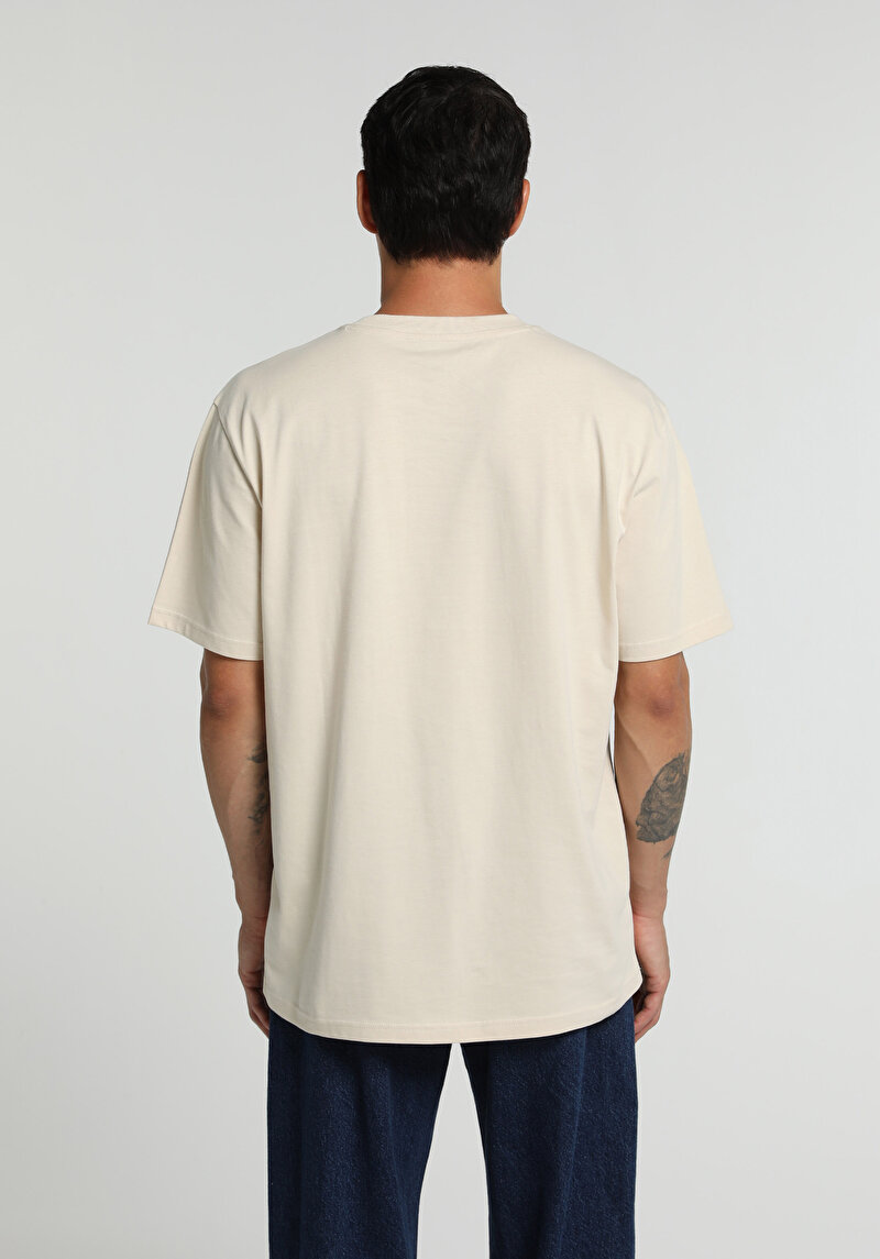 Imagine a Tricou Cu Maneca Scurta De Barbati Bej Comfort Fit
