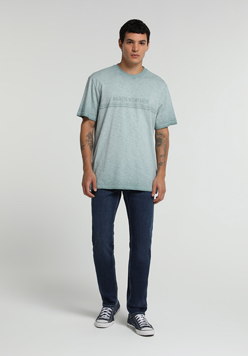 Imagine a Tricou Cu Maneca Scurta De Barbati Verde Comfort Fit