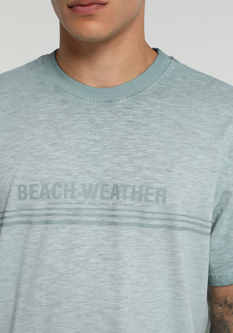 Imagine a Tricou Cu Maneca Scurta De Barbati Verde Comfort Fit
