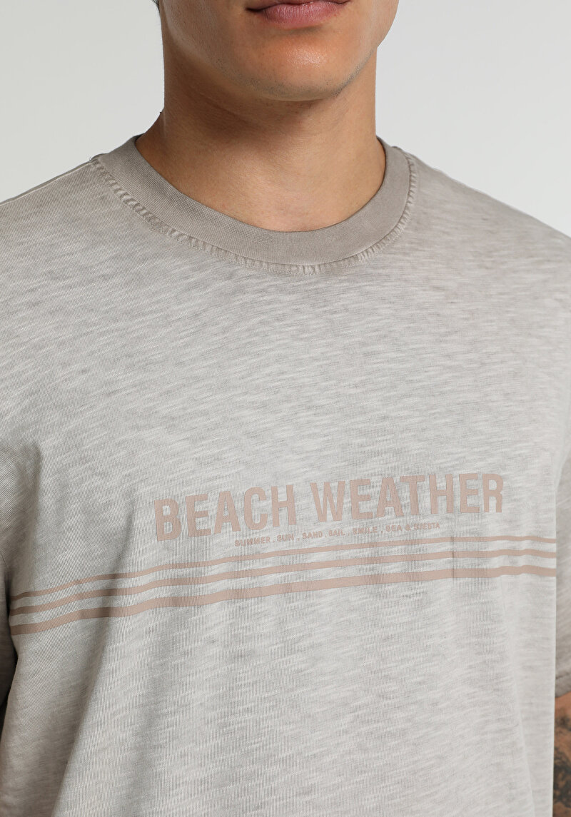 Imagine a Tricou Cu Maneca Scurta De Barbati Maro Comfort Fit