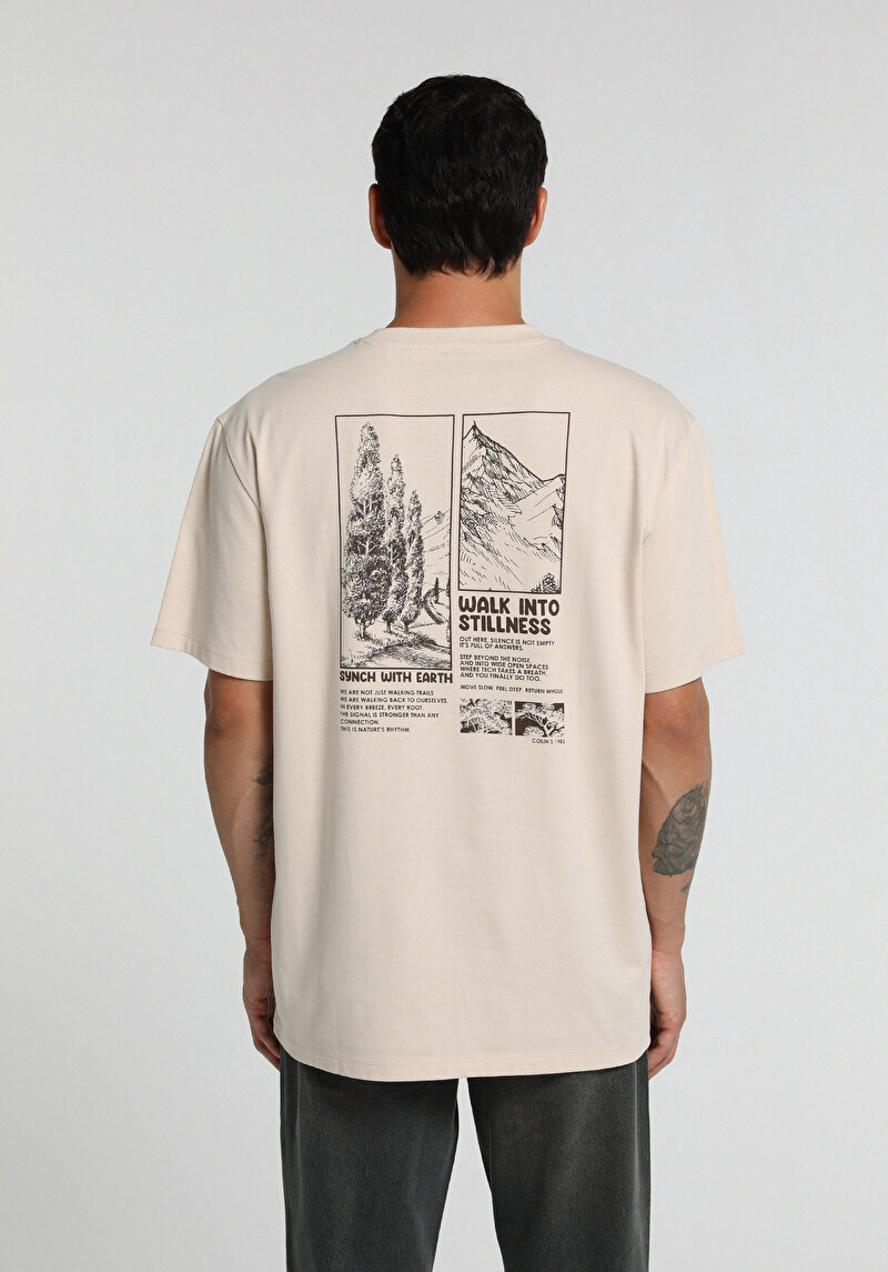 Imagine a Tricou Cu Maneca Scurta De Barbati Alb Relaxed Fit