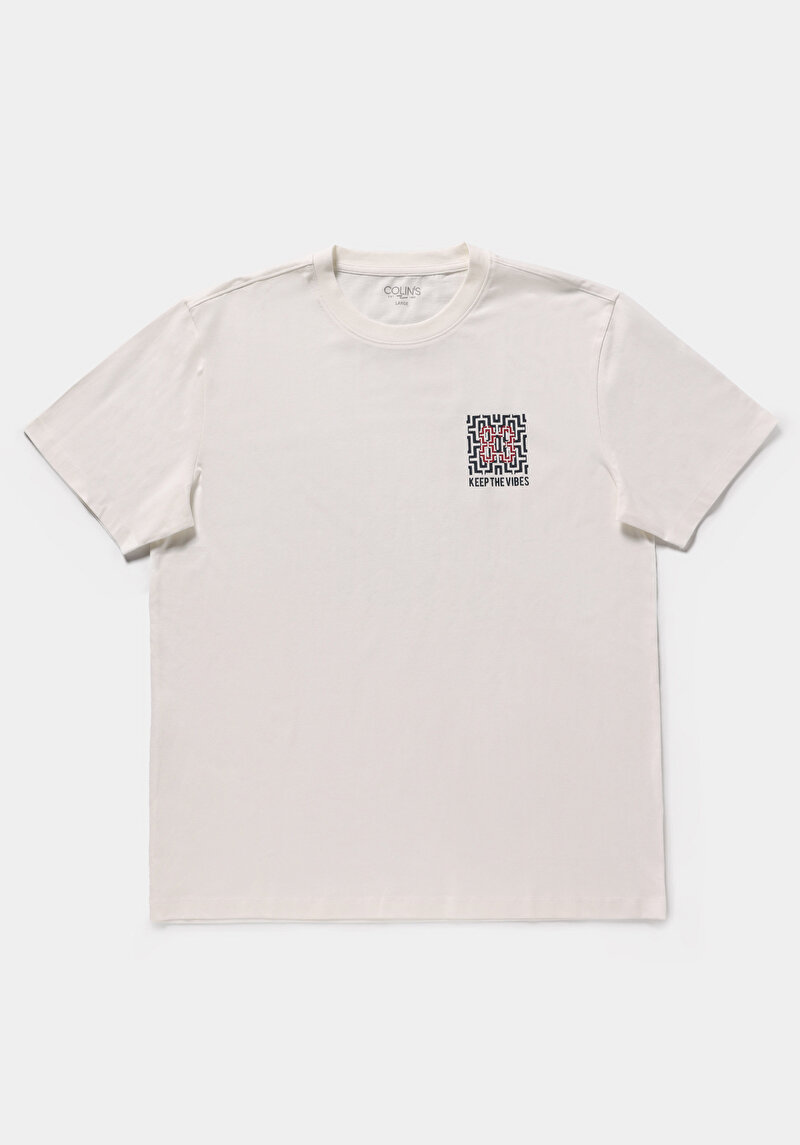 Imagine a Tricou Cu Maneca Scurta De Barbati Alb Relaxed Fit
