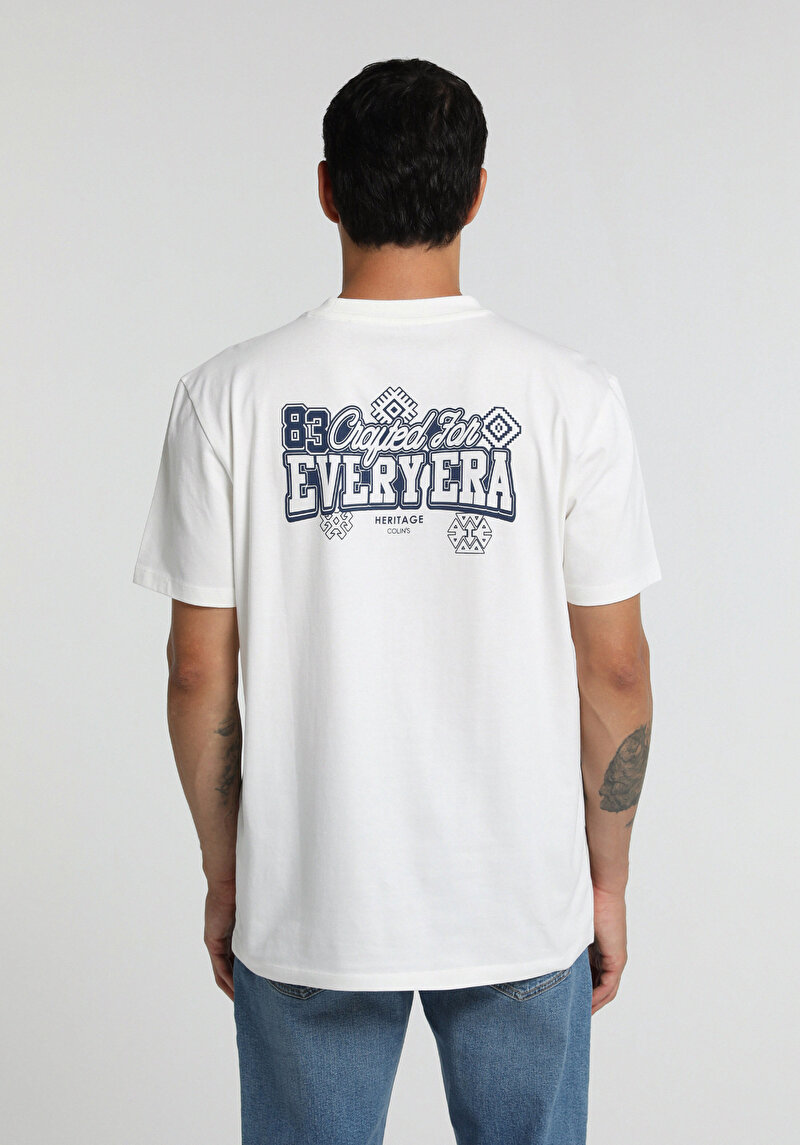 Imagine a Tricou Cu Maneca Scurta De Barbati Alb Regular Fit