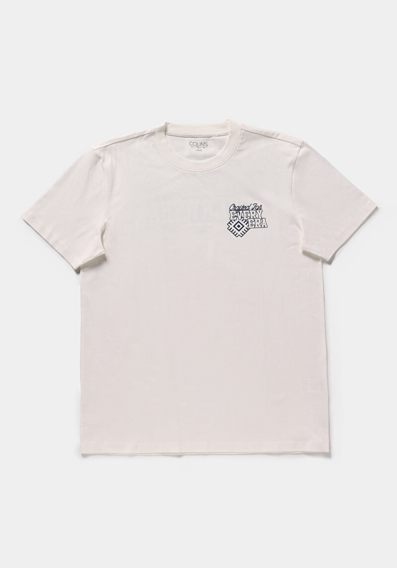 Imagine a Tricou Cu Maneca Scurta De Barbati Alb Regular Fit