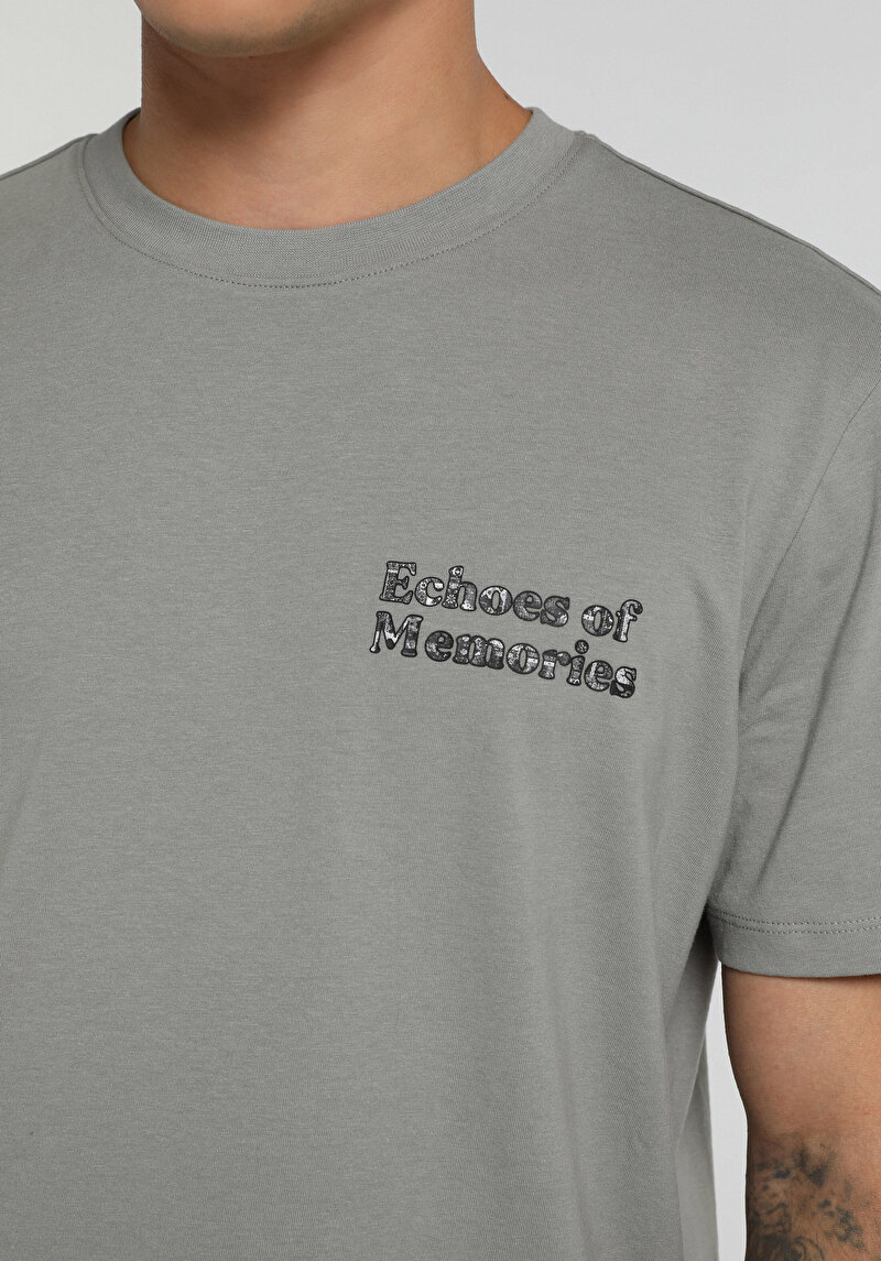 Imagine a Tricou Cu Maneca Scurta De Barbati Antracit Regular Fit