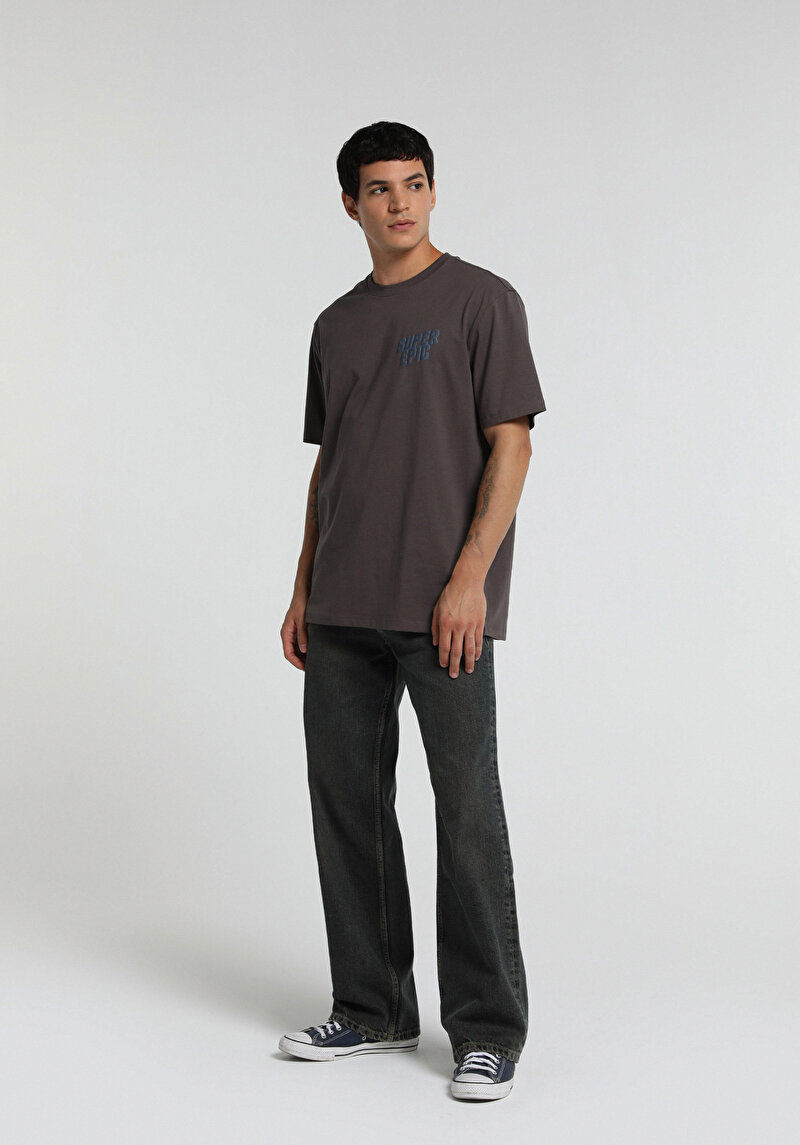 Imagine a Tricou Cu Maneca Scurta De Barbati Antracit Relaxed Fit