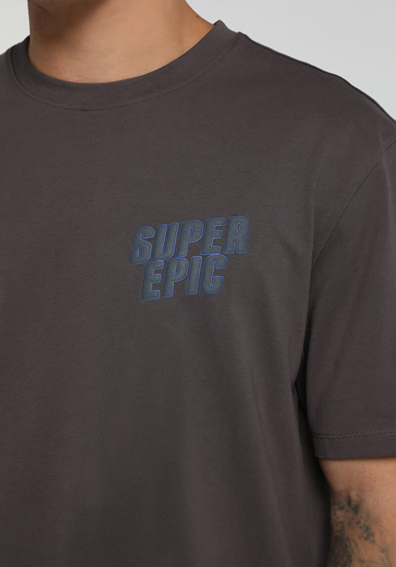 Imagine a Tricou Cu Maneca Scurta De Barbati Antracit Relaxed Fit