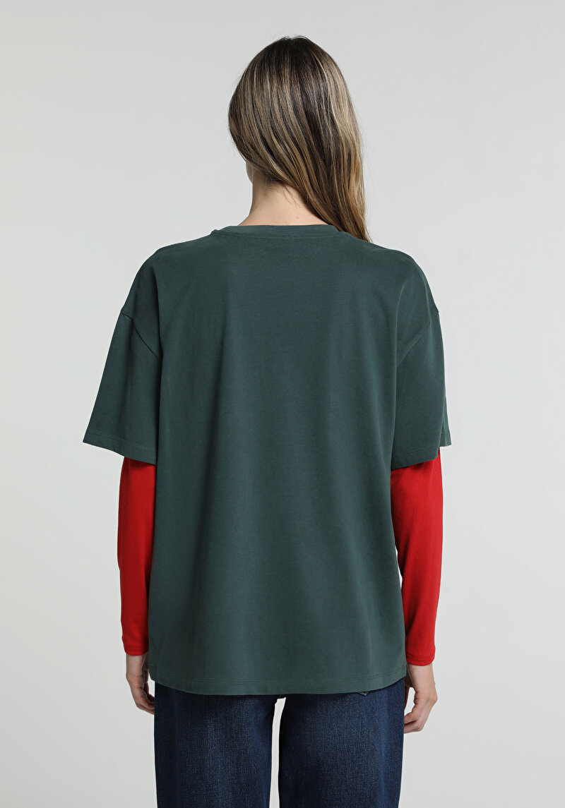 Imagine a Tricou Cu Maneca Scurta De Dama  Oversize Fit
