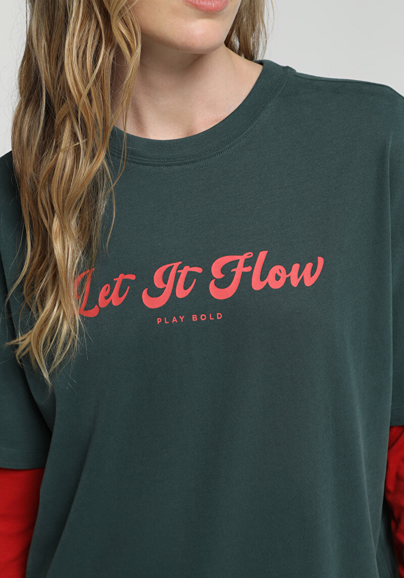 Imagine a Tricou Cu Maneca Scurta De Dama  Oversize Fit