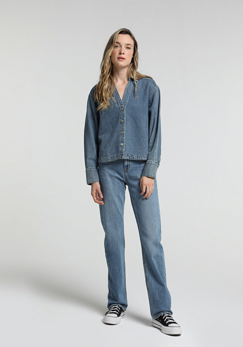 Imagine a Camasa Cu Maneca Lunga De Dama Oversize Fit