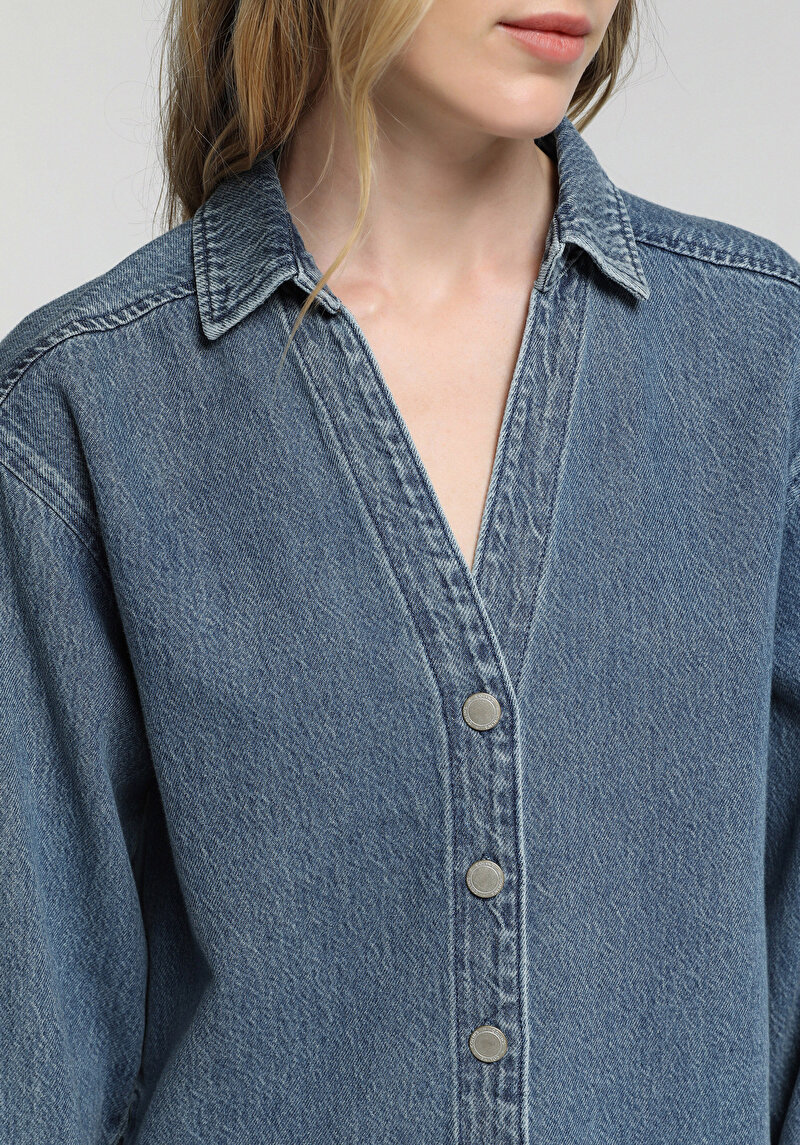 Imagine a Camasa Cu Maneca Lunga De Dama Oversize Fit