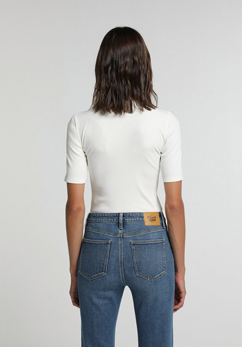 Imagine a Body De Dama Alb Slim Fit