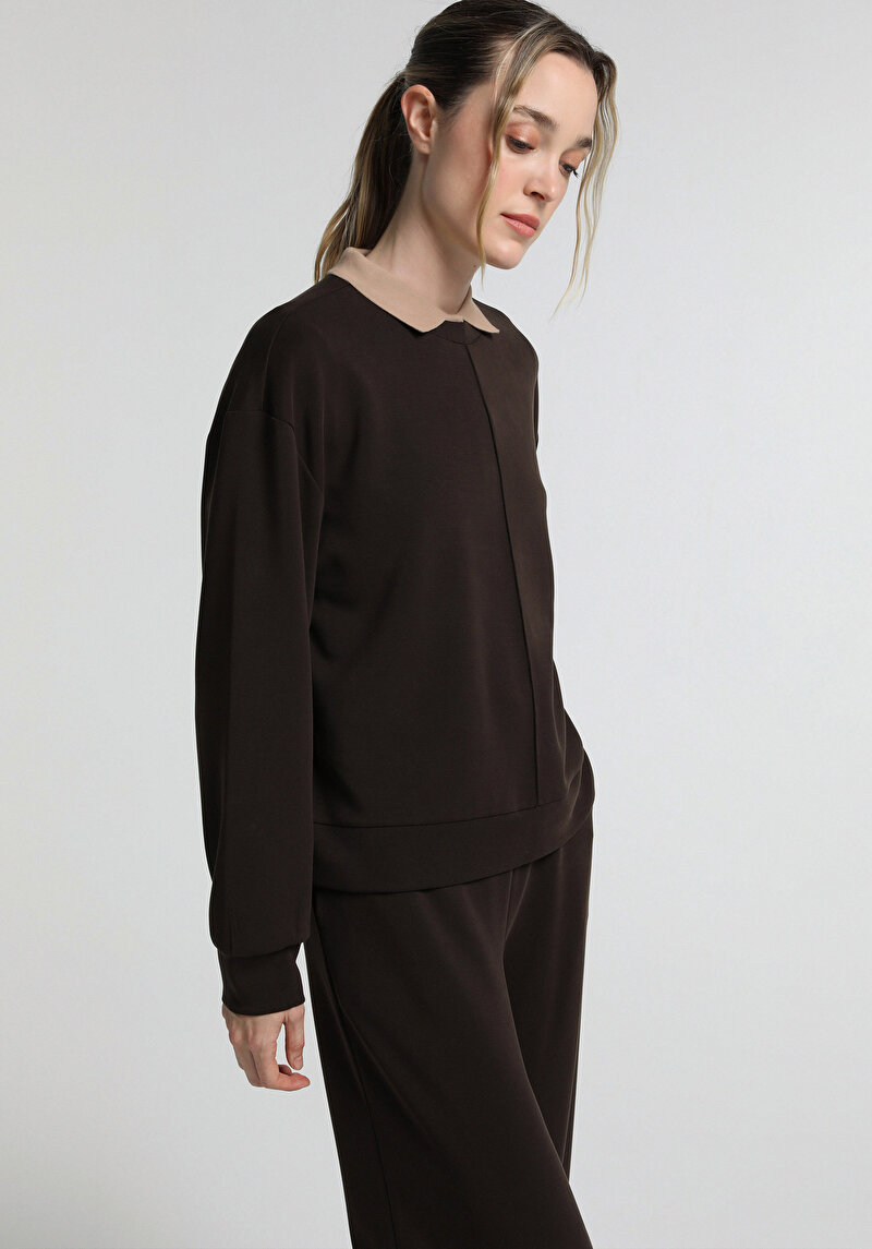 Imagine a Hanorac / Bluza De Dama Maro Regular Fit