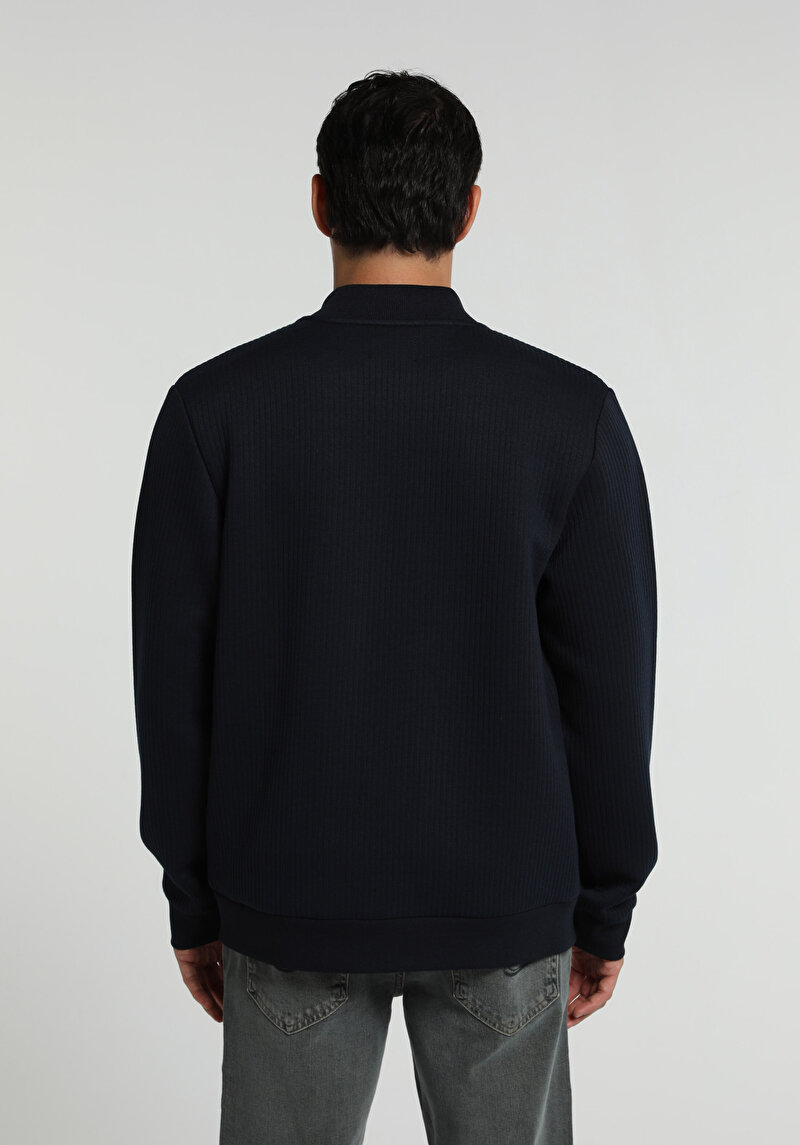 Imagine a Jacheta De Barbati Albastru Marin Slim Fit