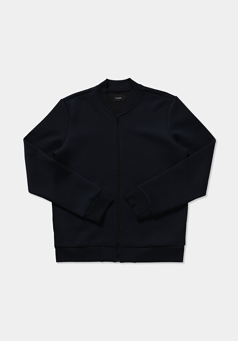 Imagine a Jacheta De Barbati Albastru Marin Slim Fit