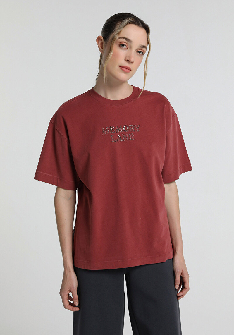 Imagine a Tricou Cu Maneca Scurta De Dama  Boyfriend Fit