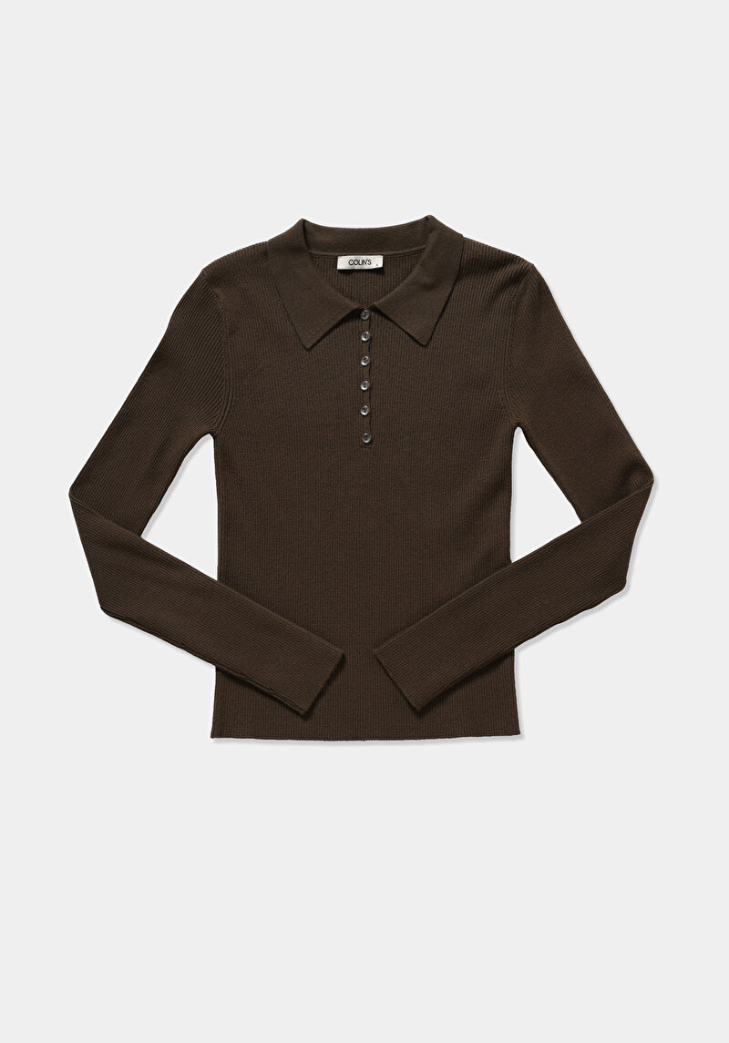 Imagine a Pulover De Dama Kaki Slim Fit