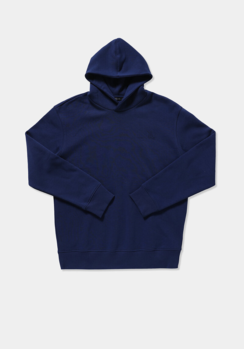 Imagine a Hanorac / Bluza De Barbati Albastru Relaxed Fit