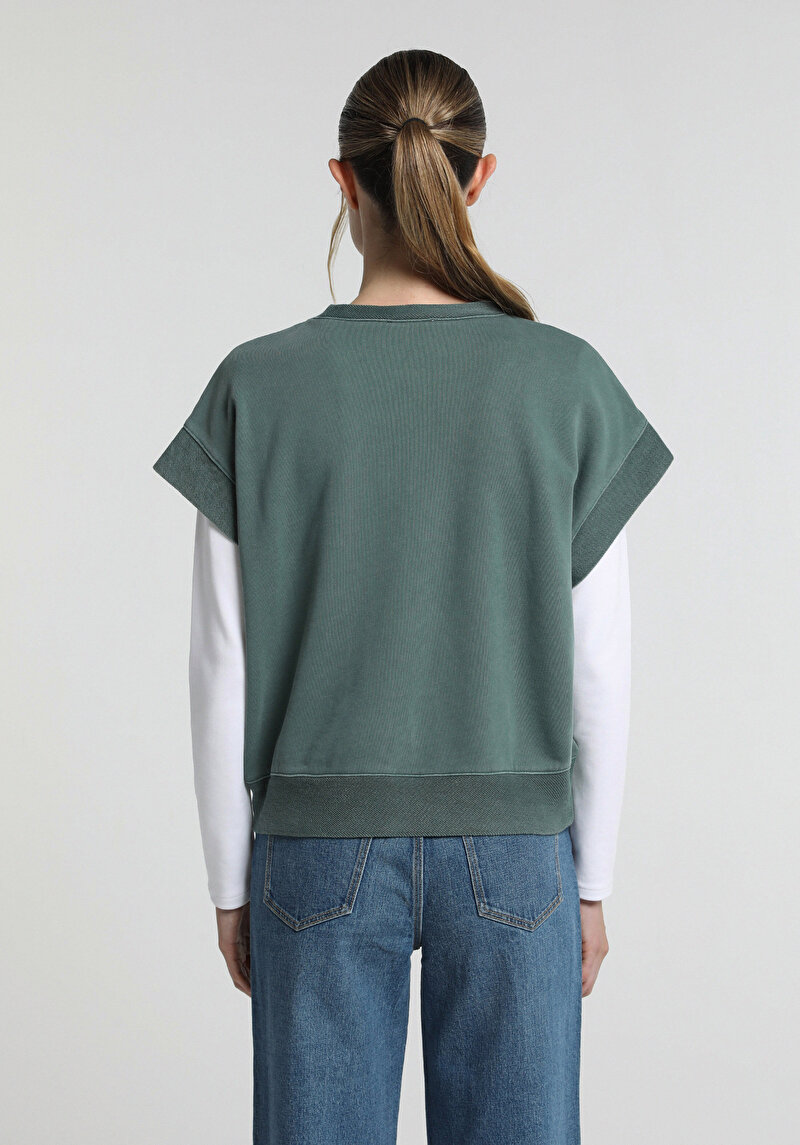 Imagine a Hanorac / Bluza De Dama Verde Regular Fit