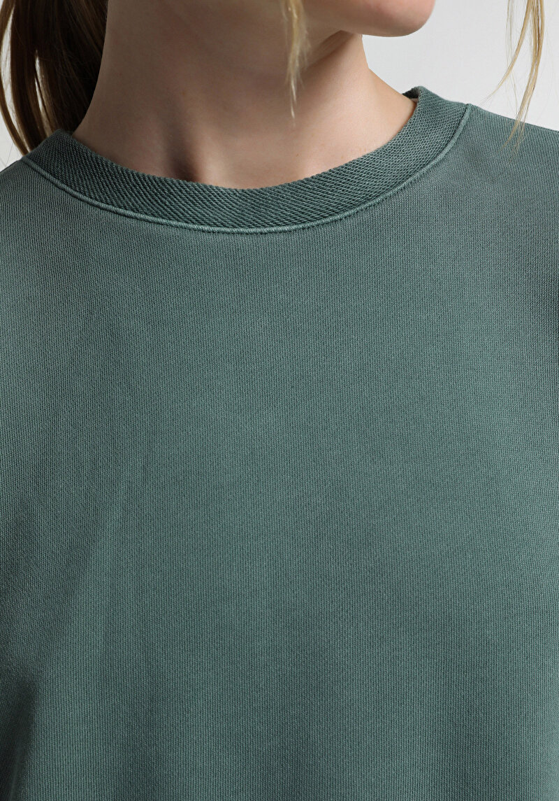 Imagine a Hanorac / Bluza De Dama Verde Regular Fit