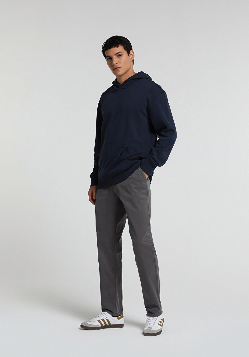 Imagine a Hanorac / Bluza De Barbati Albastru Marin Relaxed Fit