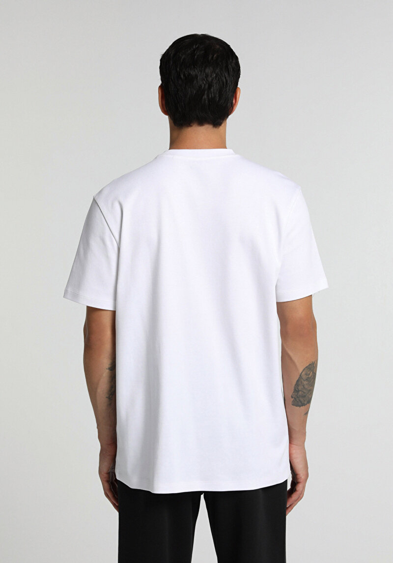 Imagine a Tricou Cu Maneca Scurta De Barbati Alb Regular Fit