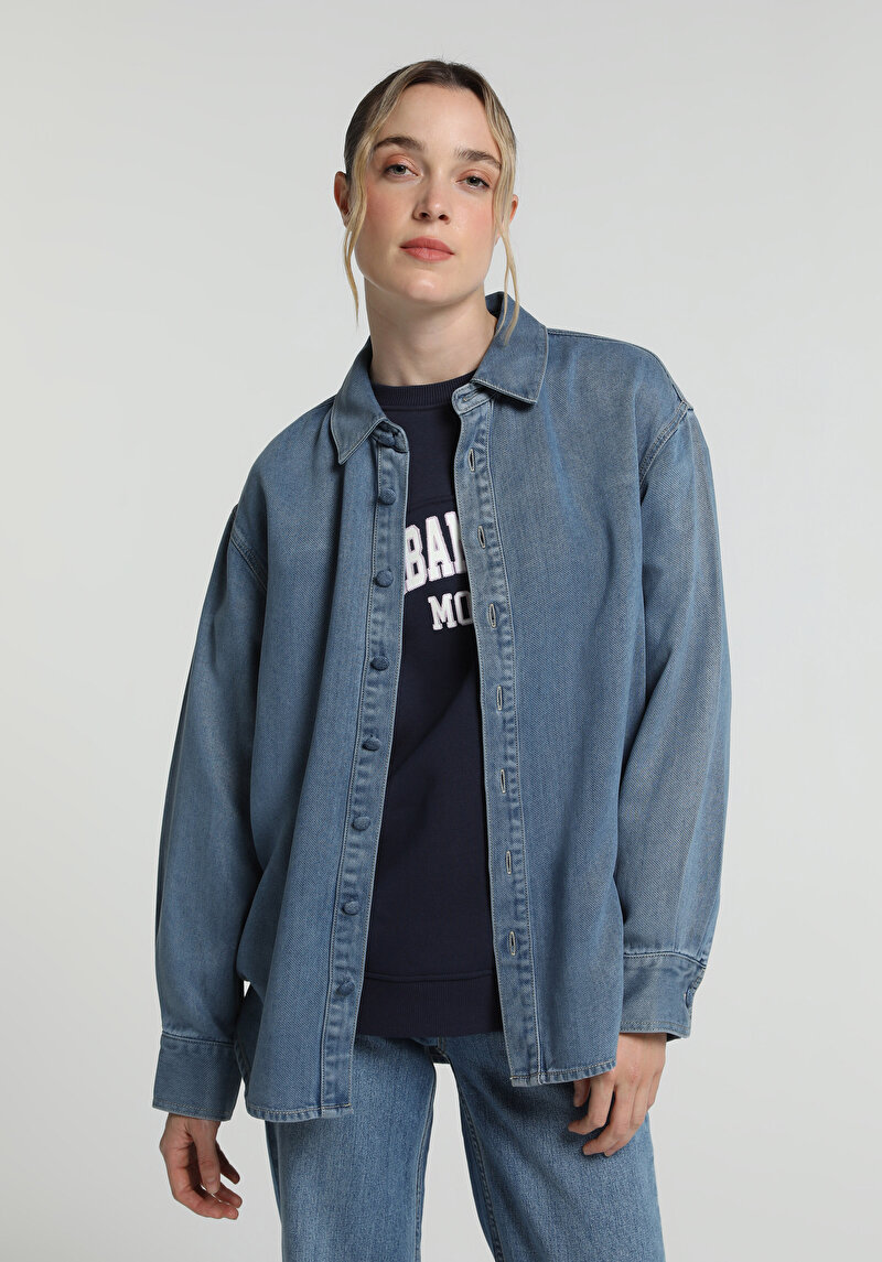 Imagine a Camasa Cu Maneca Lunga De Dama Oversize Fit