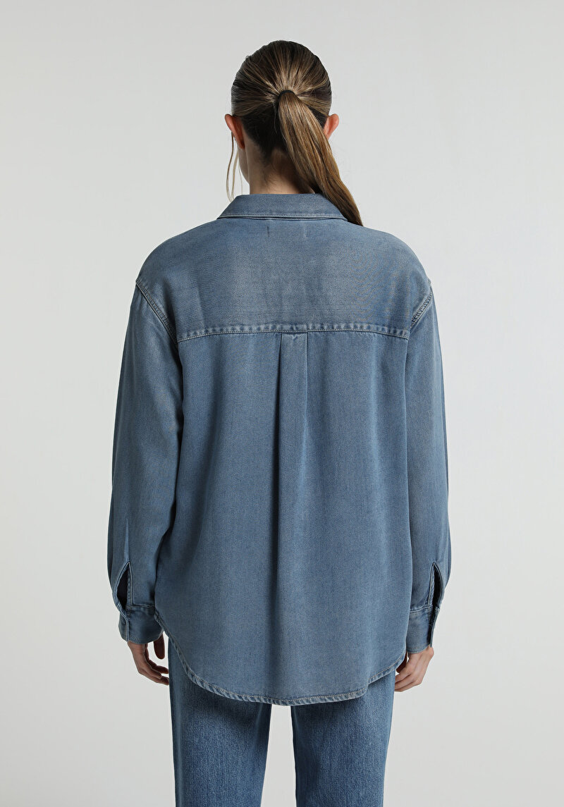 Imagine a Camasa Cu Maneca Lunga De Dama Oversize Fit