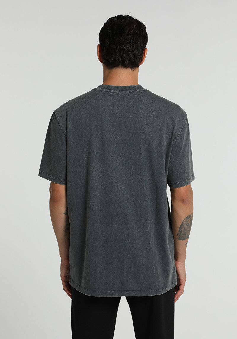 Imagine a Tricou Cu Maneca Scurta De Barbati Antracit Relaxed Fit