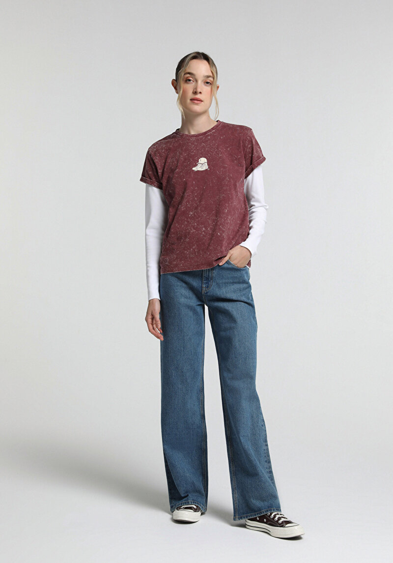 Imagine a Tricou Cu Maneca Scurta De Dama  Slim Fit