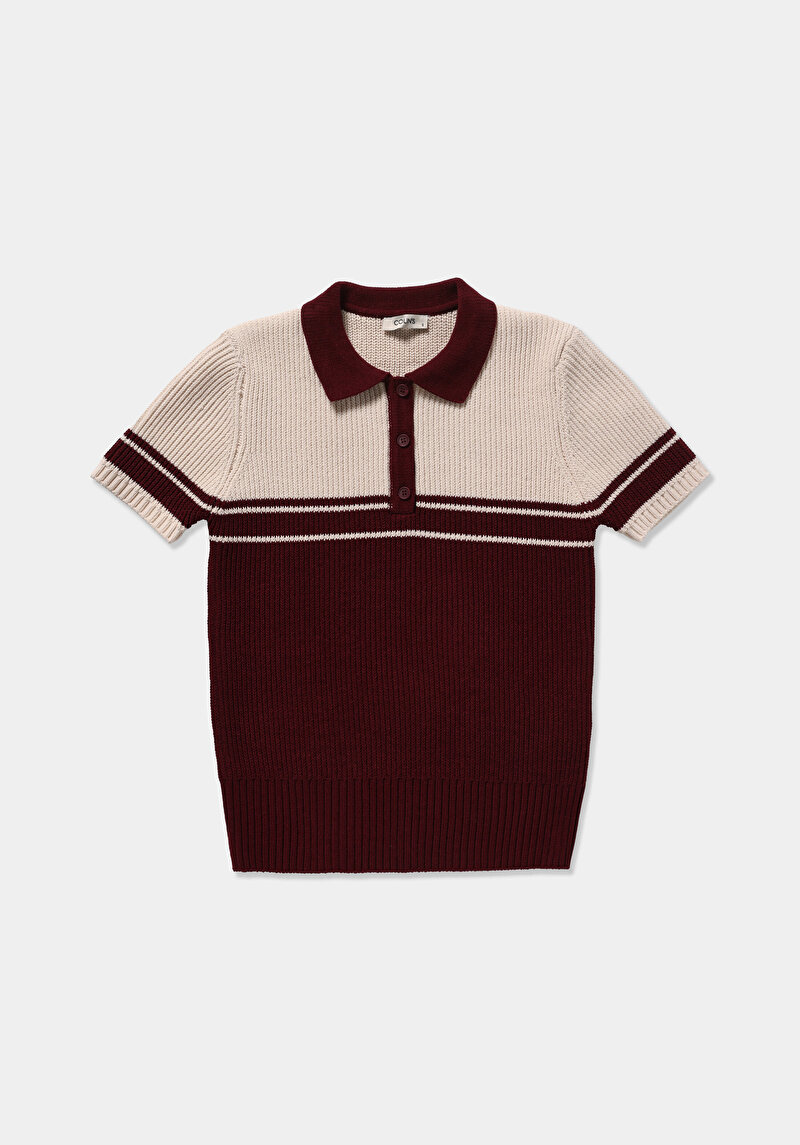 Imagine a Pulover Cu Mâneci Scurte De Dama  Slim Fit