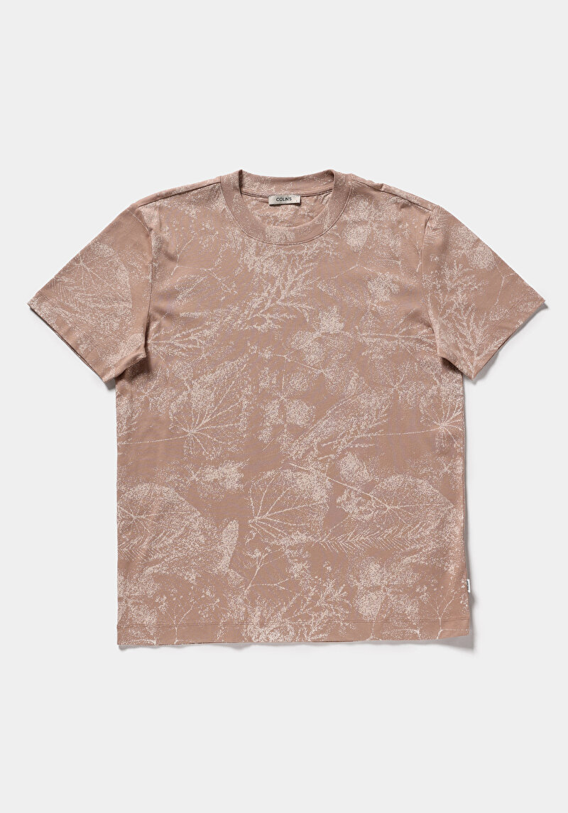 Imagine a Tricou Cu Maneca Scurta De Barbati Bej Regular Fit