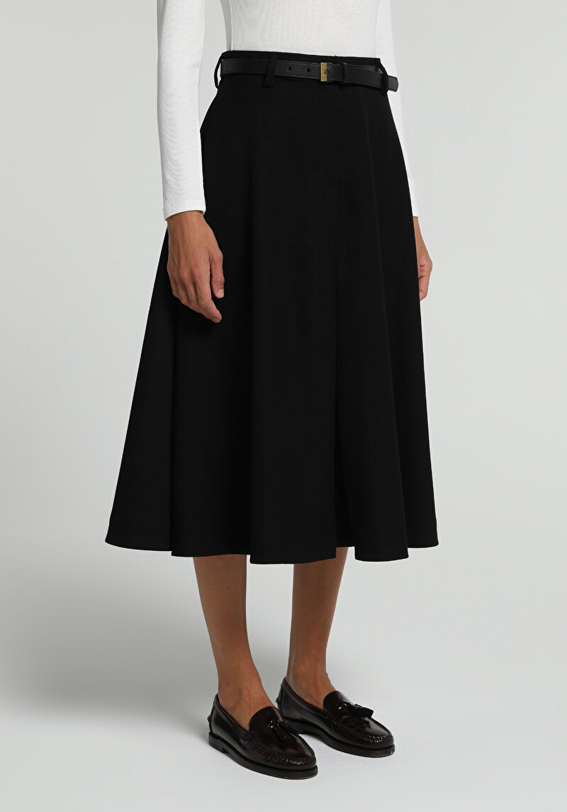 Imagine a Fusta De Dama Negru Midi