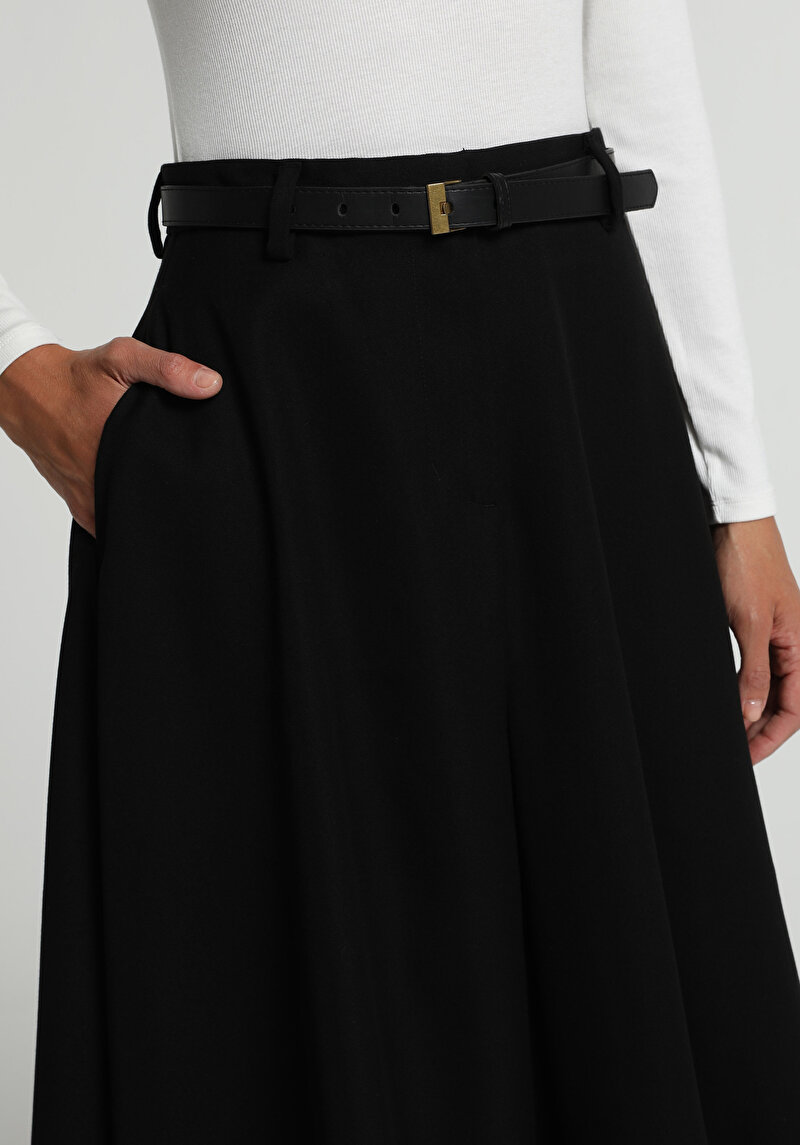 Imagine a Fusta De Dama Negru Midi