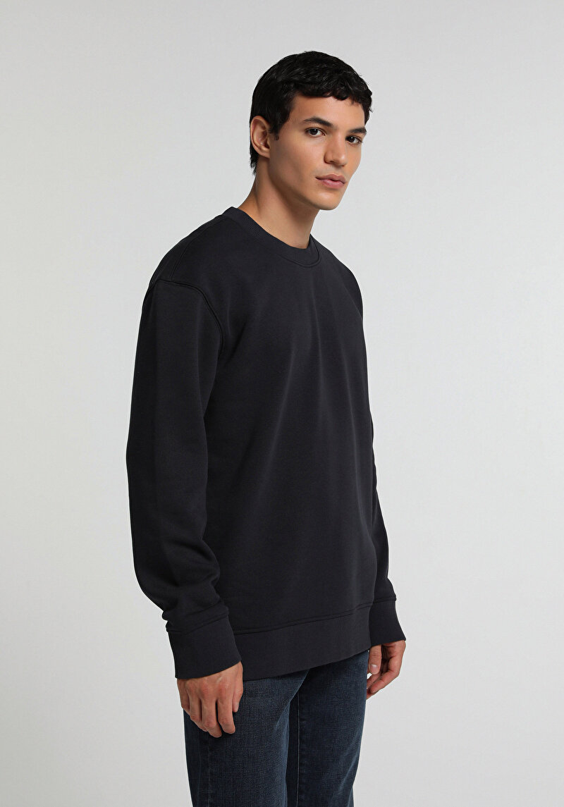 Imagine a Hanorac / Bluza De Barbati Albastru Marin Relaxed Fit