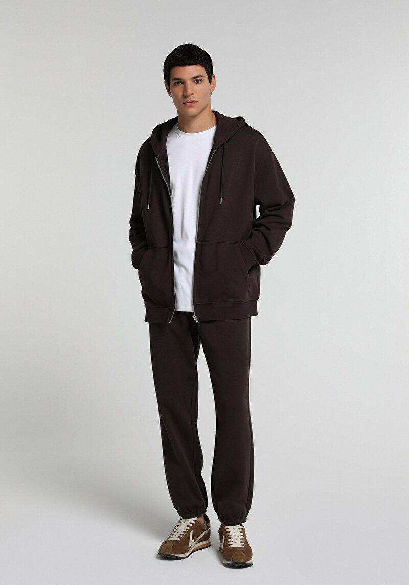 Imagine a Hanorac / Bluza De Barbati Maro Oversize Fit