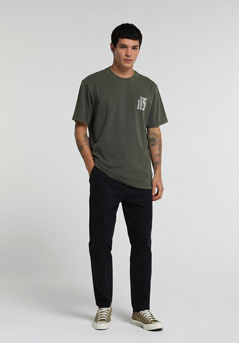 Imagine a Pantaloni De Barbati Albastru Marin Regular Fit