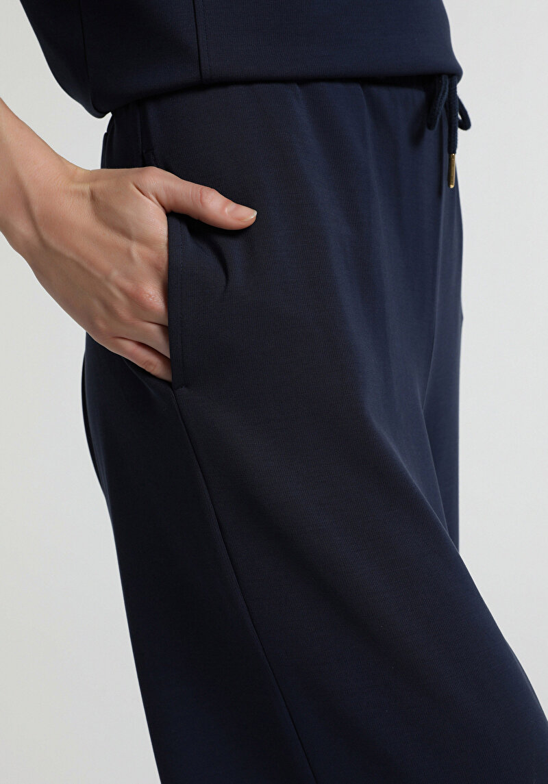 Imagine a Pantaloni De Trening De Dama Albastru Marin Regular Fit
