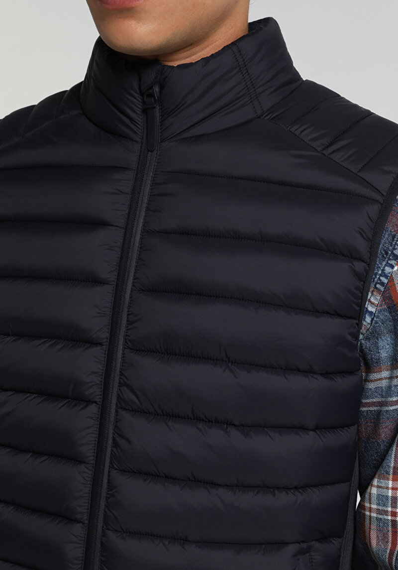Imagine a Vesta De Barbati Albastru Marin Slim Fit