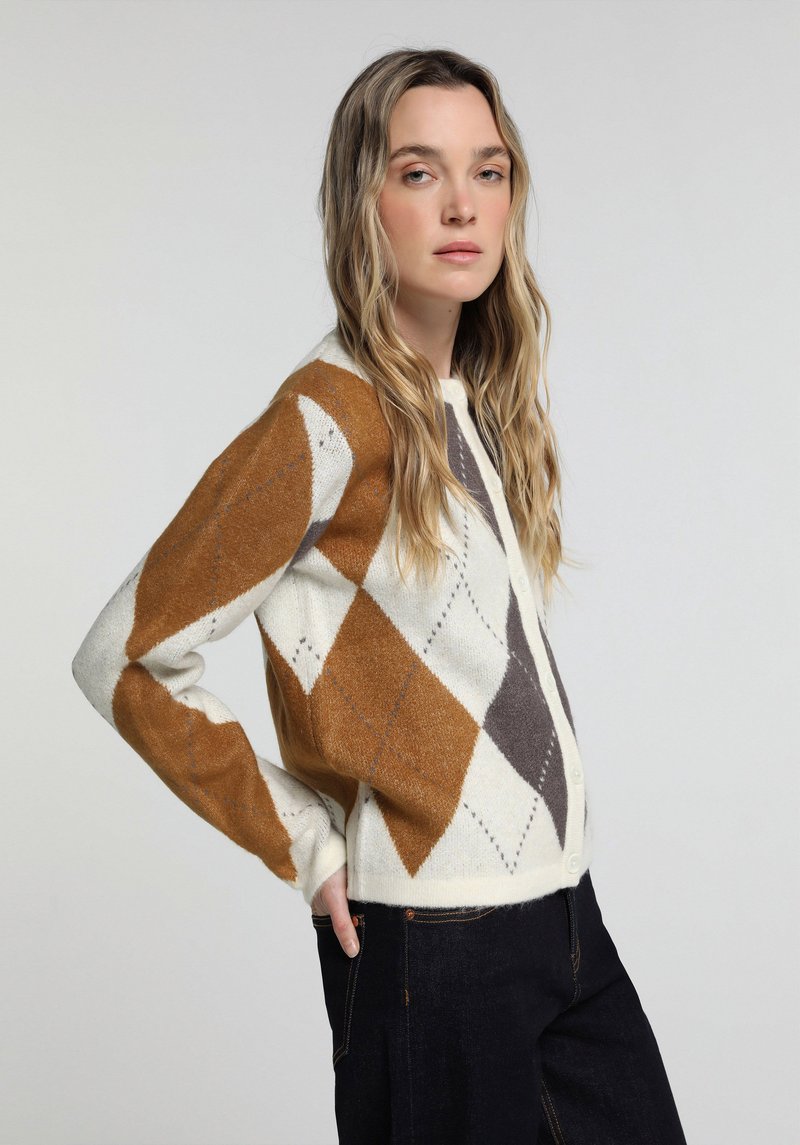 Imagine a Cardigan De Dama Alb Regular Fit