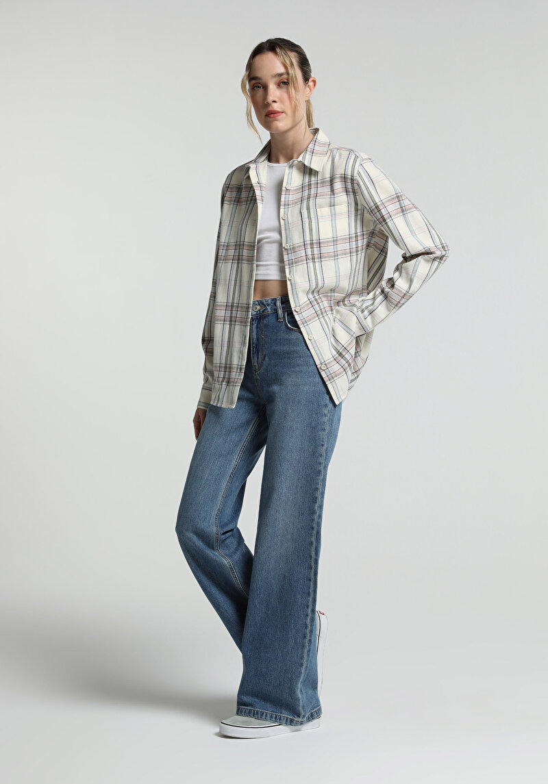 Imagine a Camasa Cu Maneca Lunga De Dama Multicolor Regular Fit