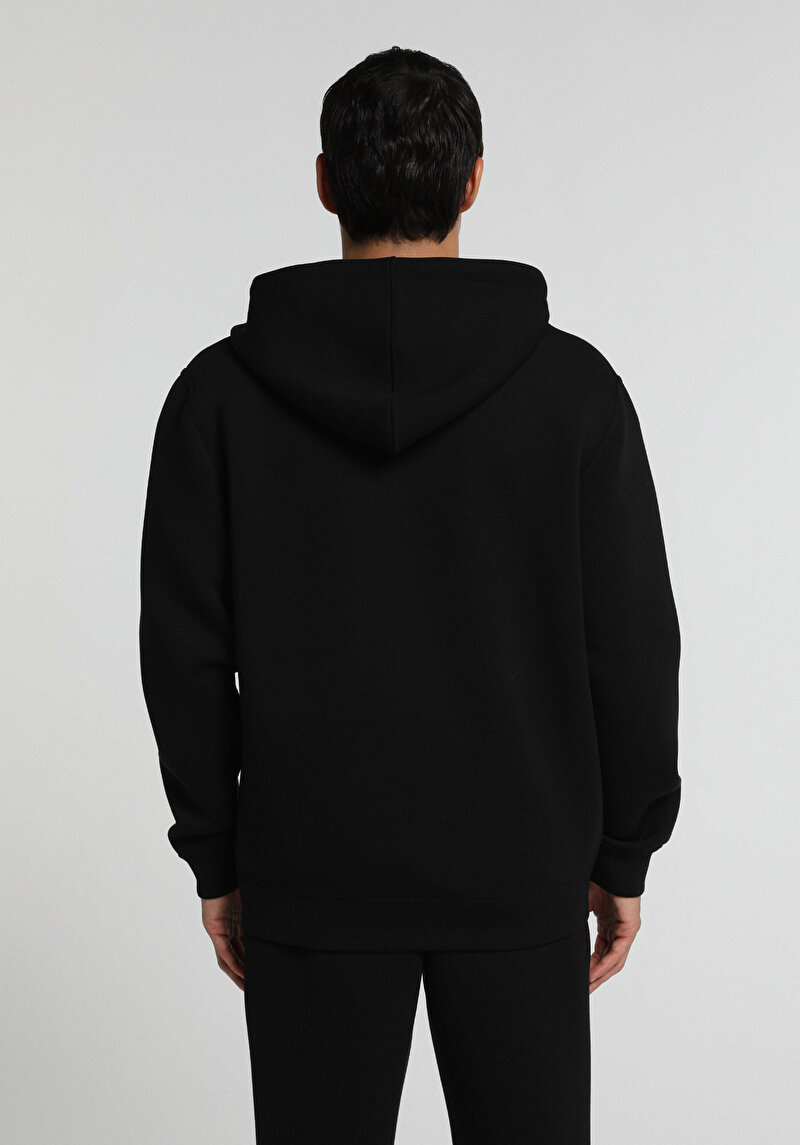 Imagine a Hanorac / Bluza De Barbati Negru Regular Fit