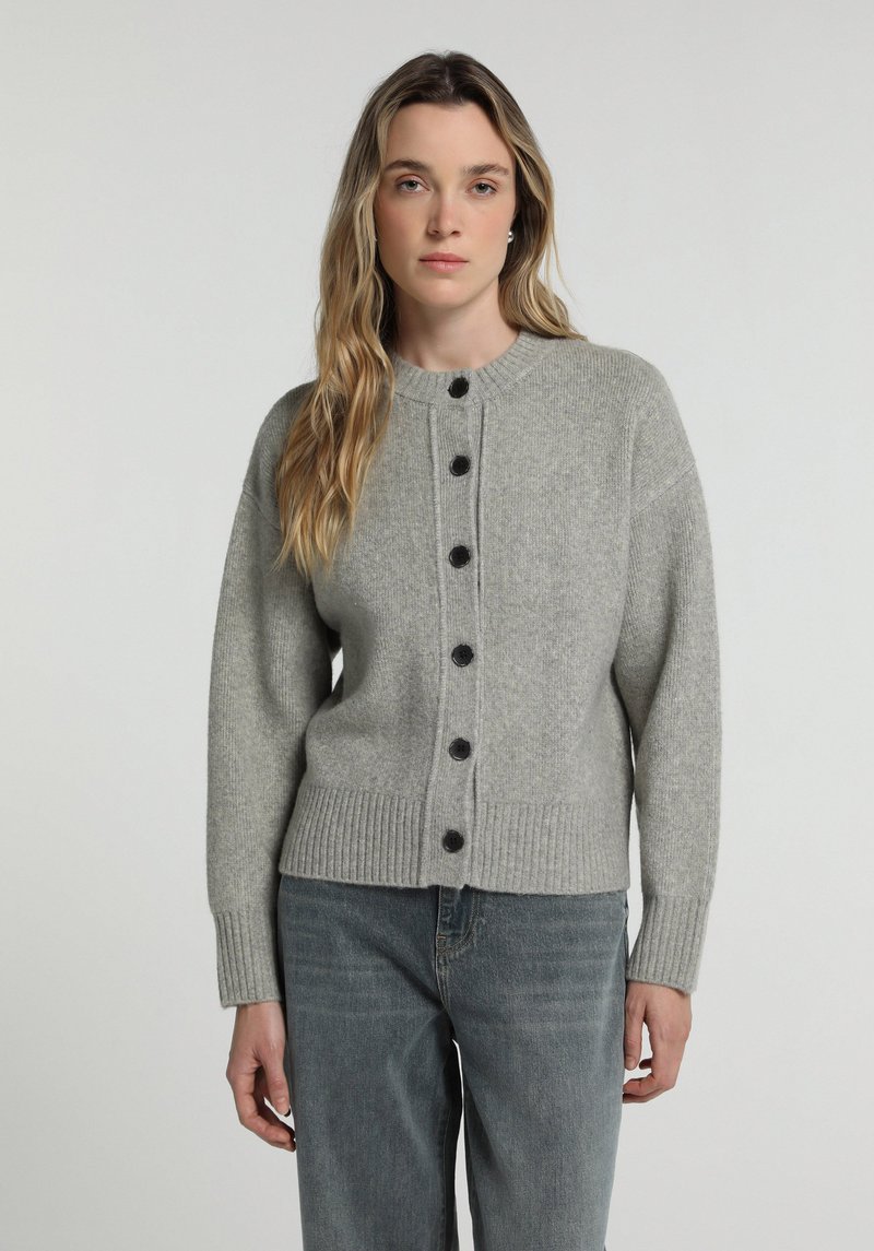 Imagine a Cardigan De Dama Gri Regular Fit