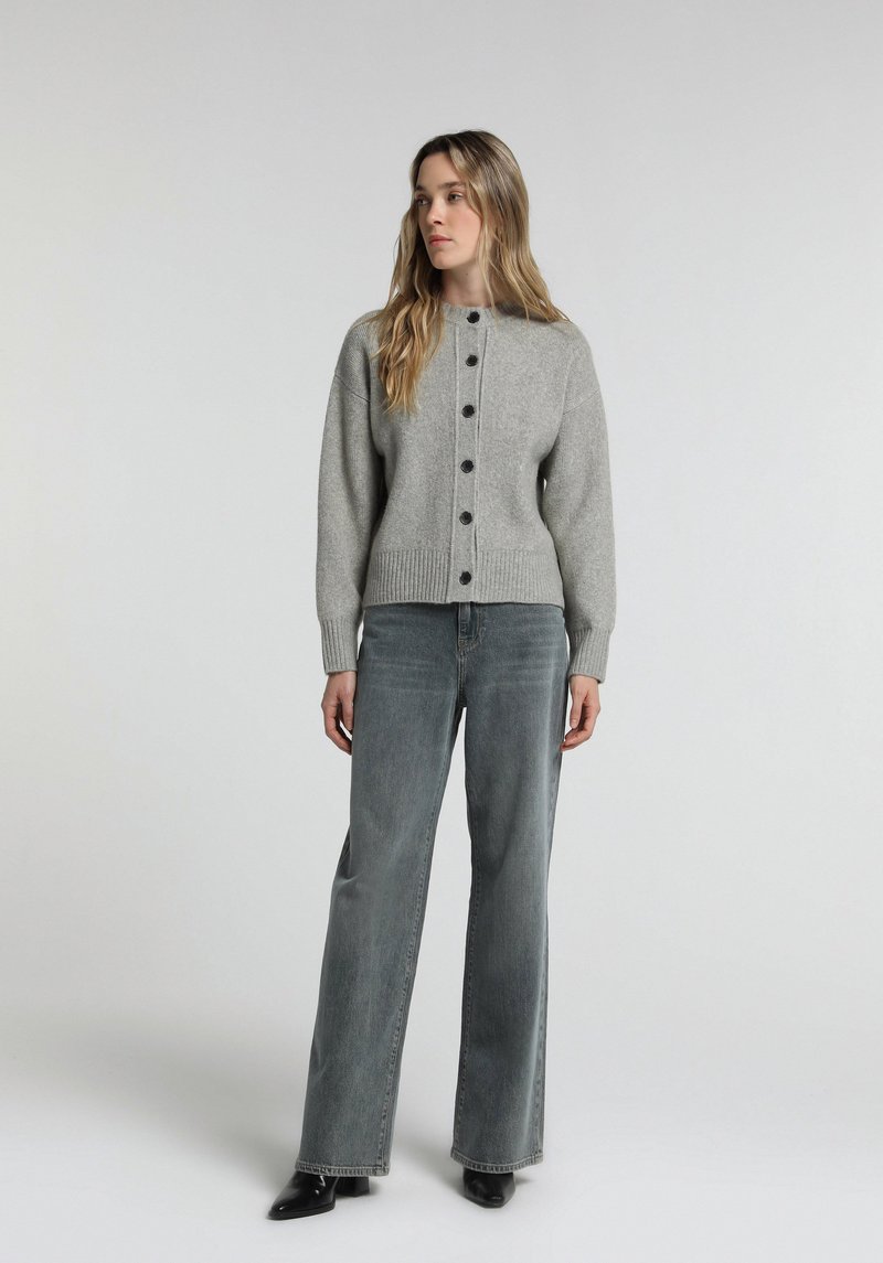Imagine a Cardigan De Dama Gri Regular Fit