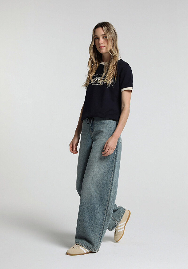 Imagine a Pantaloni De Dama Baggy Tapered Fit 858 Lenora