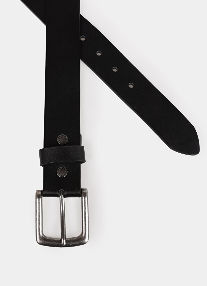 Imagine a Curea De Barbati Negru Modern Fit